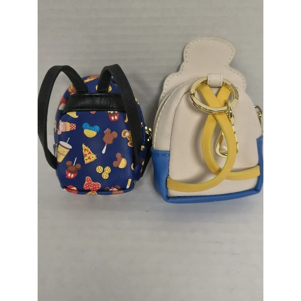 Lot Of Two Disney Loungfly Backpack Keychain & Nuimos Backpack Donald Duck